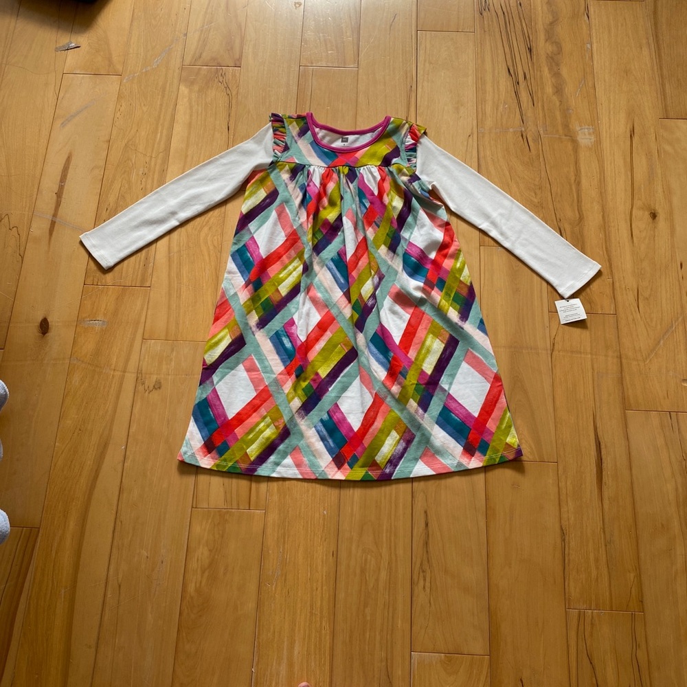 Tea Collection Plaid Mighty Mini-Dress 100% cotton